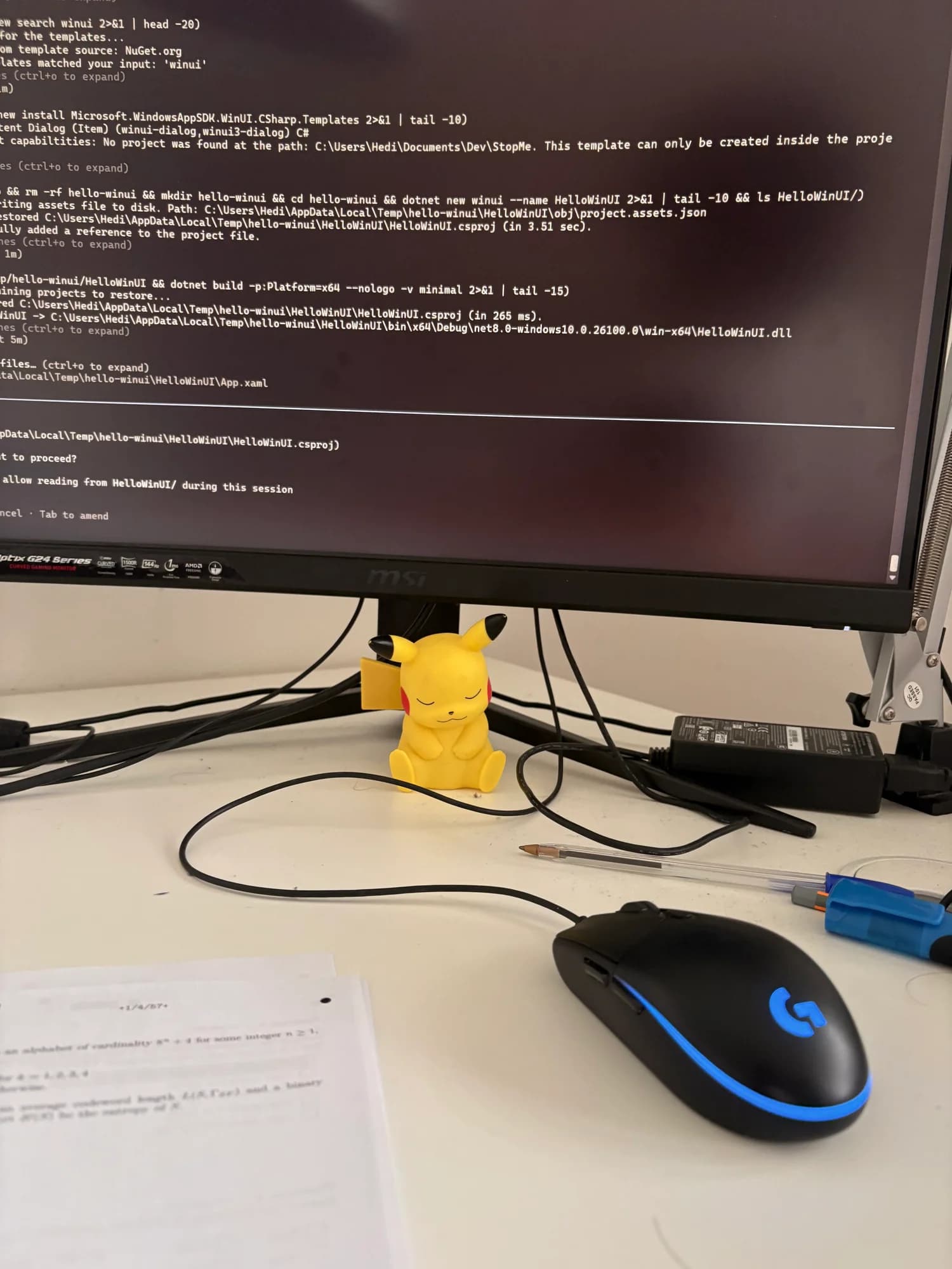 Working on a desktop application.