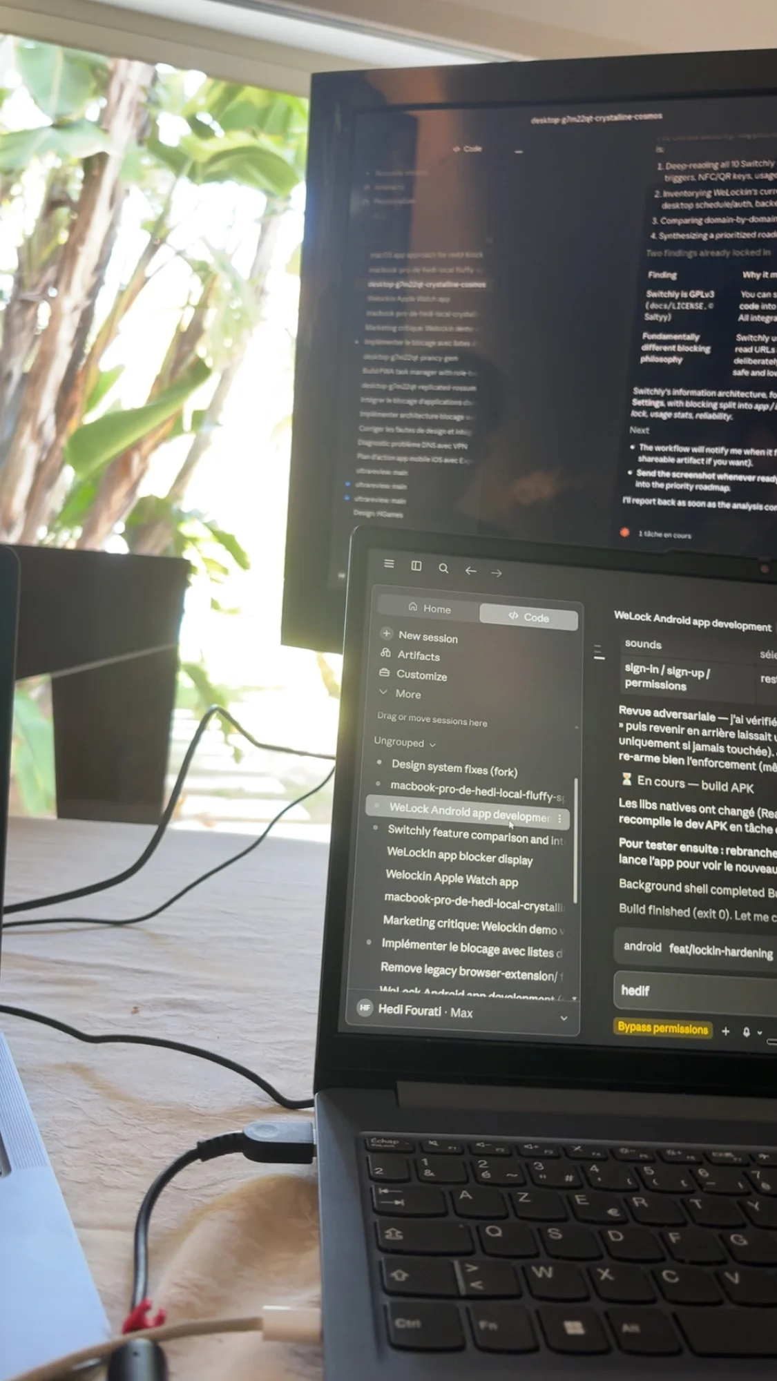 Mobile development at my desk.