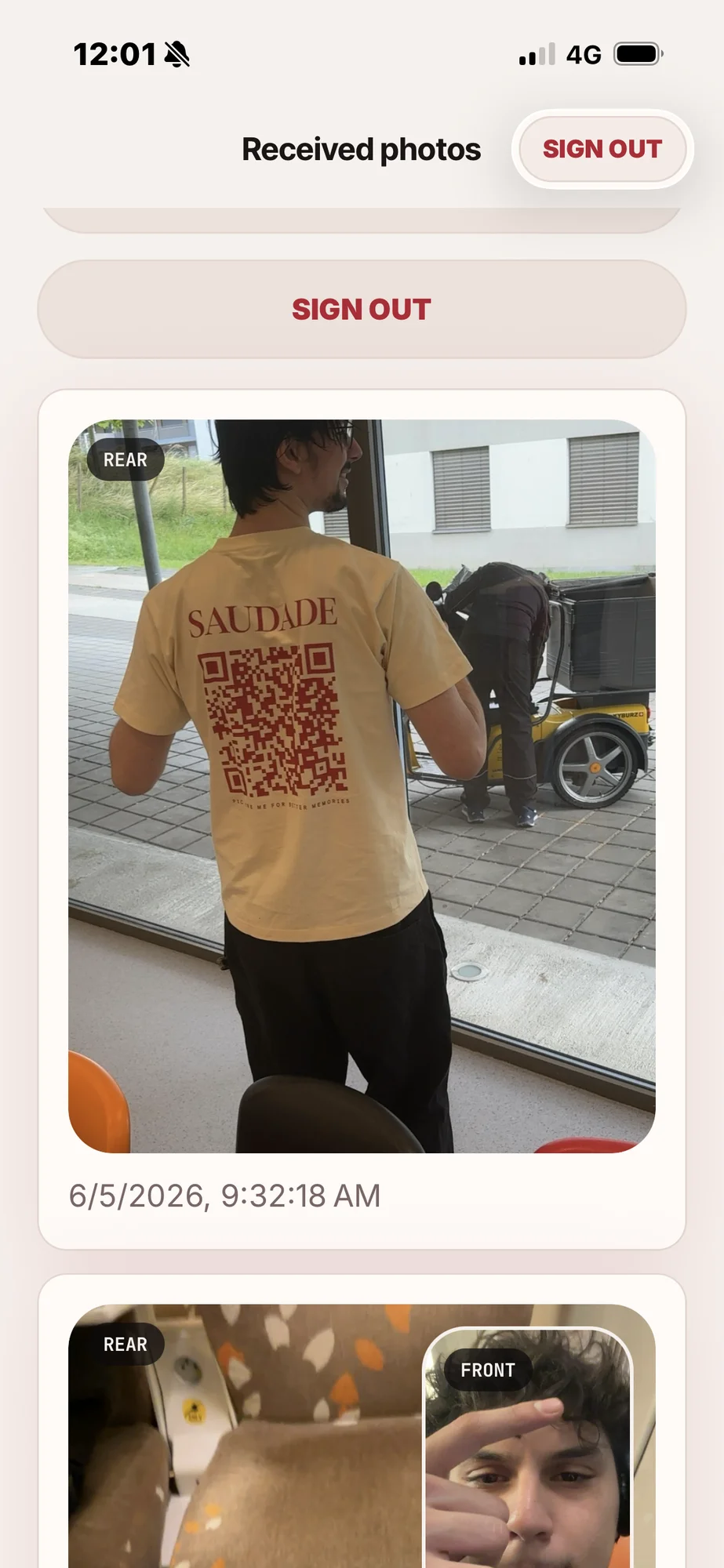 A shirt photo received in Picture me by Saudade.