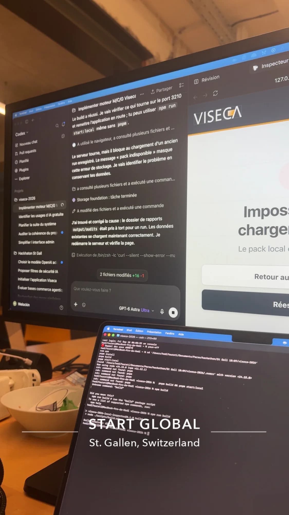 Building the Viseca project in St. Gallen.